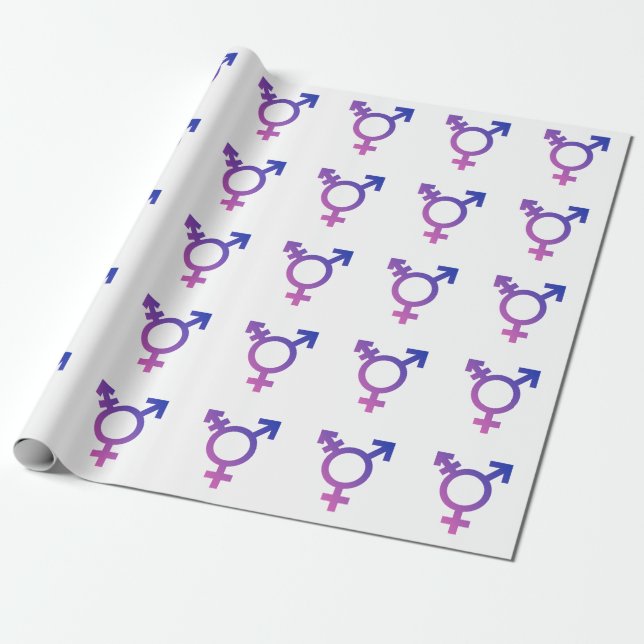 Papier Cadeau Symbole de fierté trans (Déroulé)