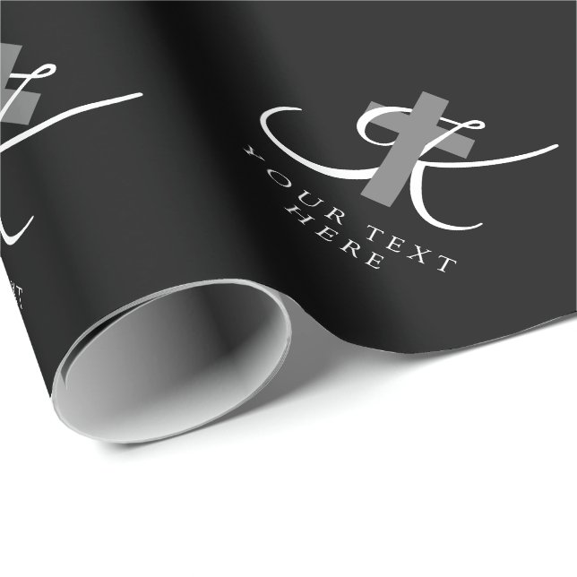 Papier Cadeau Symbole de foi religieuse croisée (Coin rond)