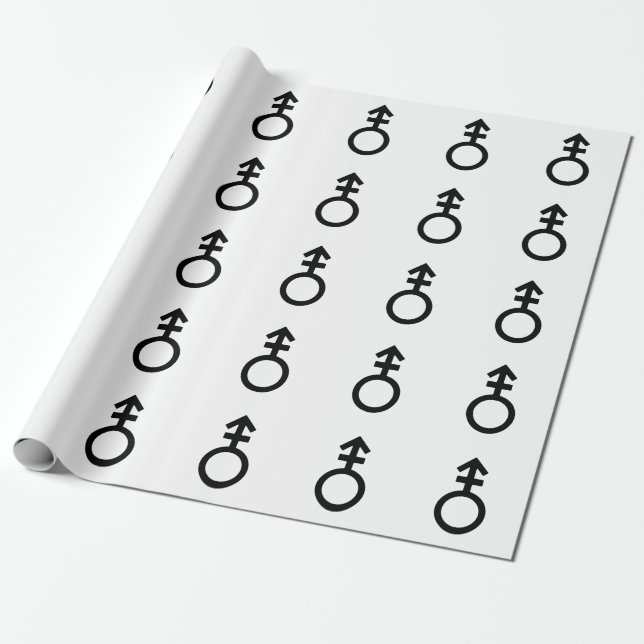 Papier Cadeau Symbole de genre androgyne (Déroulé)
