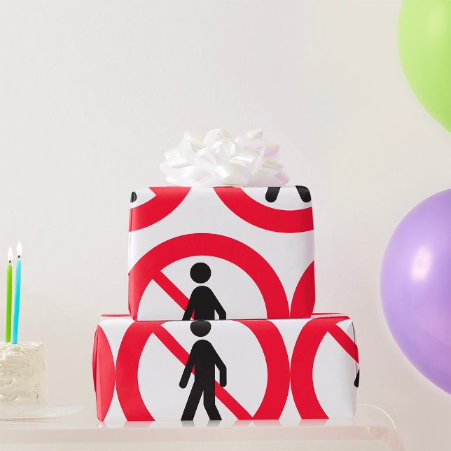 Papier Cadeau Symbole de la route piétonne (Créateur téléchargé)