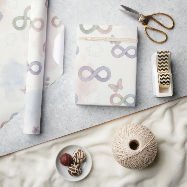 Papier Cadeau Symbole de l'infini neurodivergent | Fierté de l'a (Artisanat)