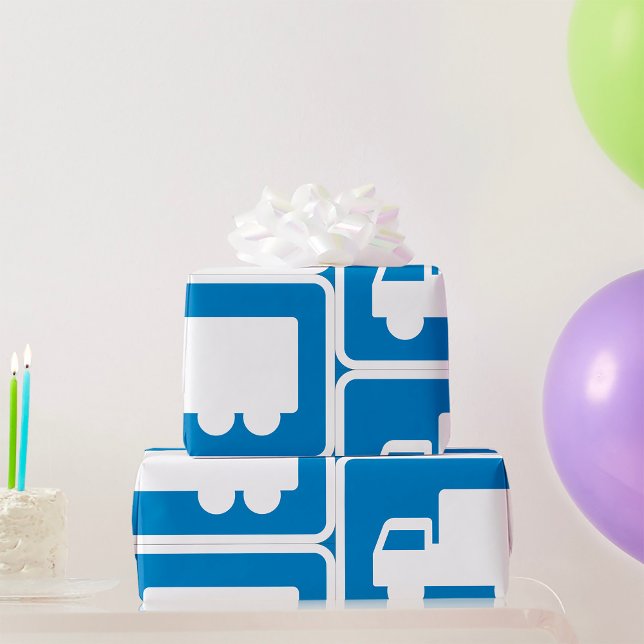 Papier Cadeau SYMBOLE DE ROUTE DES Camions (Créateur téléchargé)