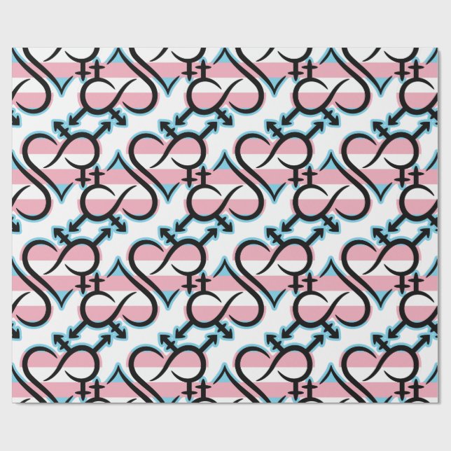 Papier Cadeau Symbole d'inclusion et d'amour (Plat)