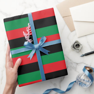 Papier Cadeau Symbole drapeau panafricain et unia /