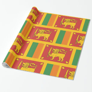 Papier Cadeau Symbole du lion du drapeau national de Sri Lanka