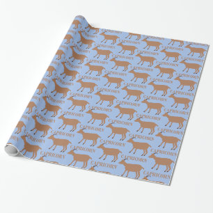 Papier Cadeau Symbole étoile Capricorne chèvre à motif