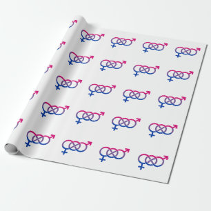 Papier Cadeau Symbole genre de bisexualité