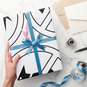 Papier Cadeau Symbole gras noir et blanc « Chiens non admis »
