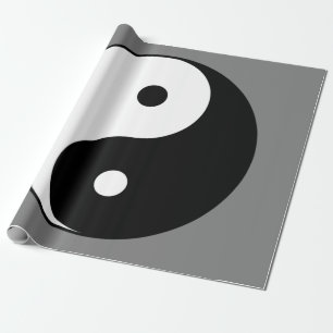 Papier Cadeau SYMBOLE YIN ET Yang (Taijitu taoïste chinois)