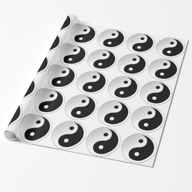Papier Cadeau SYMBOLE YIN Yang (Déroulé)