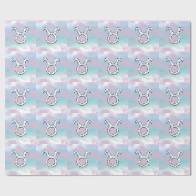 Papier Cadeau Symbole zodiaque de la mère de Pearl Taurus (Plat)