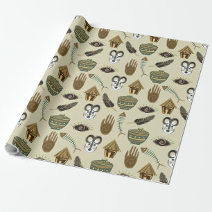 Papier Cadeau Symboles anciens Motif inégal