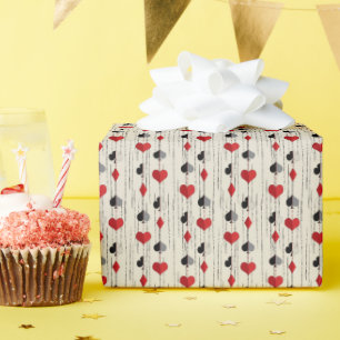 Papier Cadeau Symboles de cartes à jouer de poker