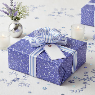 Papier Cadeau Symboles de musique bleu pâle et blanc