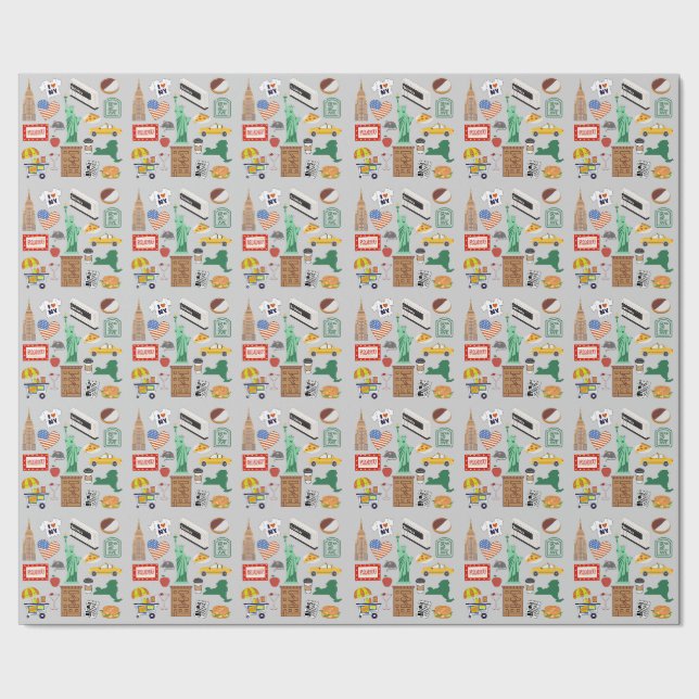 Papier Cadeau Symboles de New York (Couture)