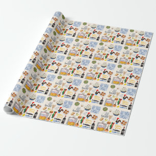 Papier Cadeau Symboles du Portugal Amoureux de Voyage