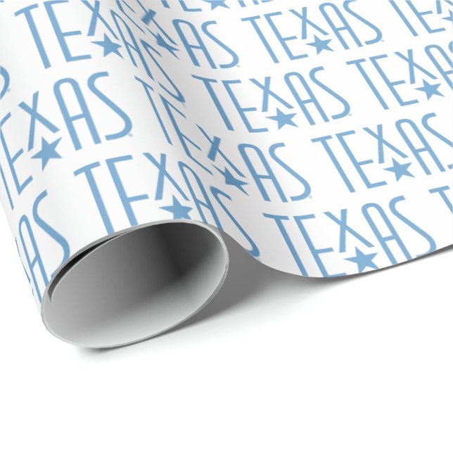 Papier Cadeau Symboles du Texas, du Texas et de Star Blue (Coin rond)