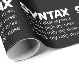 Papier Cadeau Syntaxe Collecte drôle de nez