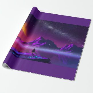 Papier Cadeau synthwave vaporwave cyberpunk rétro couleurs grand