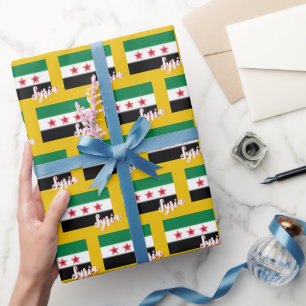 Papier Cadeau Syria Wrapping Paper, Drapeau syrien patriotique