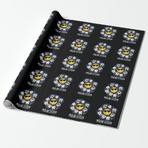 Papier Cadeau Système Molaire Drôle Astronomie Dentaire Pun Fond