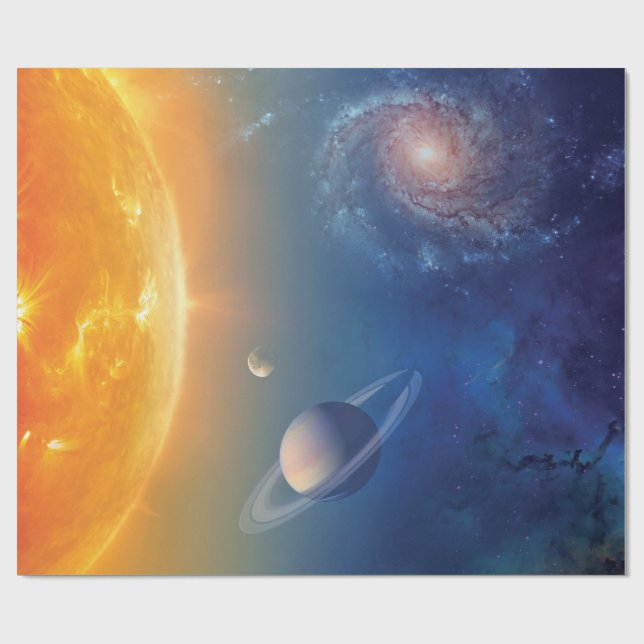 Papier Cadeau Système solaire de la NASA Espace extra-atmosphéri (Plat)