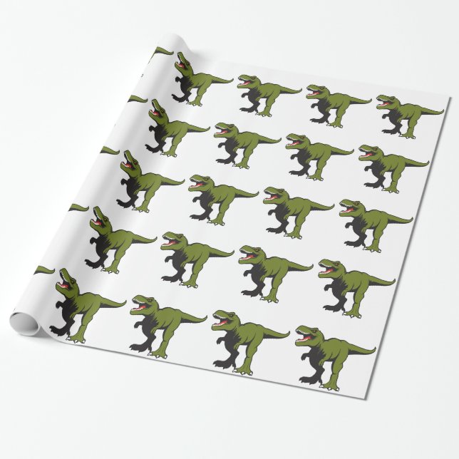 Papier Cadeau T-Rex Articles personnalisés (Déroulé)