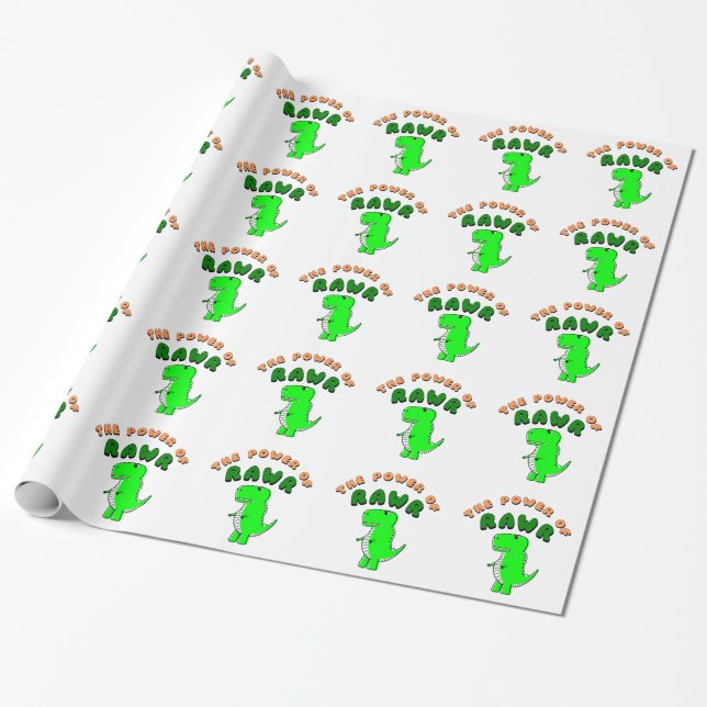 Papier Cadeau T-Rex La Puissance De La Révolution (Déroulé)