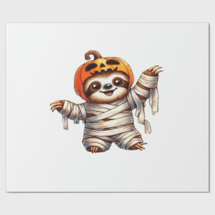 Papier Cadeau T-Shirt Classique Halloween Mummy de paresseux