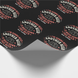 Papier Cadeau T-shirt de bière amusant du 14 juillet Rétro Une a