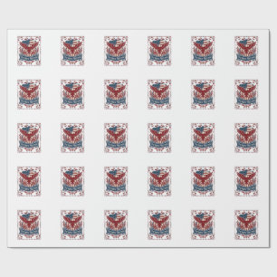 Papier Cadeau T-shirt graphique vectoriel d'Halloween patriotiqu