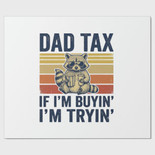 Papier Cadeau T-shirt graphique vintage Raton laveur taxe Papa d