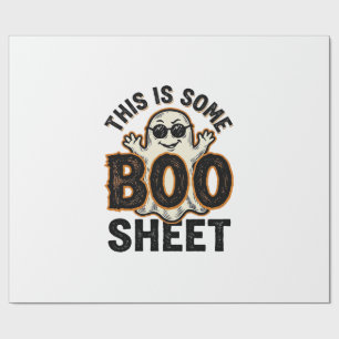 Papier Cadeau T-shirt vintage Halloween drôle de fantôme Boo She