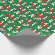 Tabby Cats Décor Funny Silly Green Noël