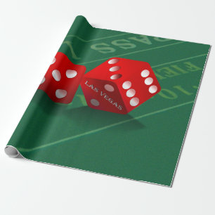 Papier Cadeau Table de craps avec dés Las Vegas