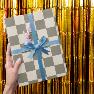 Papier Cadeau Tableau de bord gris-saule et os
