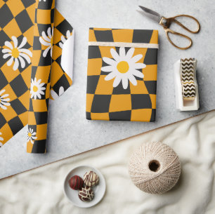 Papier Cadeau Tableau de contrôle floral de marguerite super, an