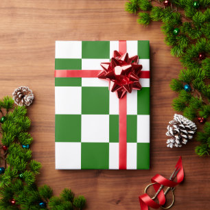 Papier Cadeau Tableau de contrôle rétro Noël vert
