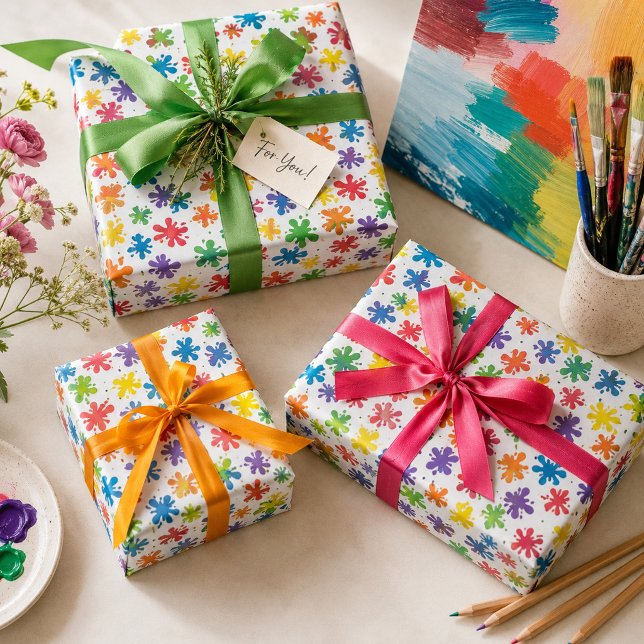 Papier Cadeau Tache de peinture  (Créateur téléchargé)