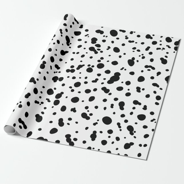 Papier Cadeau Taches dalmatiennes (Déroulé)