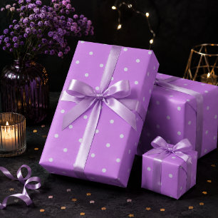 Papier Cadeau Taches de Léopard Lilas Clair 