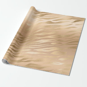 Papier Cadeau Taches de léopard marron clair glamour Impression
