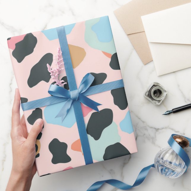 Papier Cadeau Taches de léopard pastel mignonnes (Cadeaux)