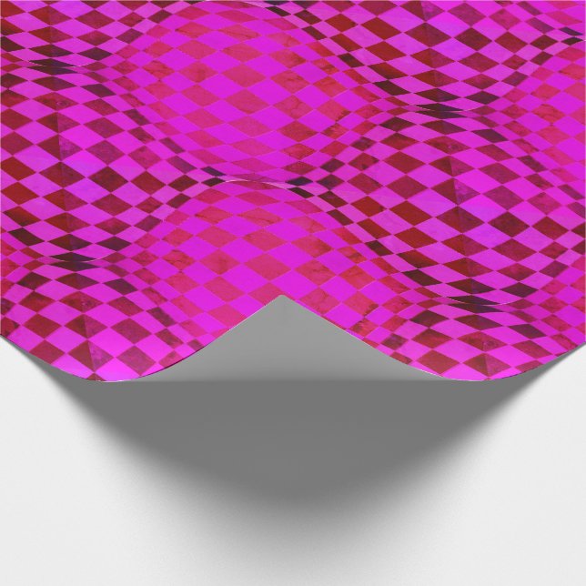 Papier Cadeau Taffi Tuck Op Art Fuschia (Coin)
