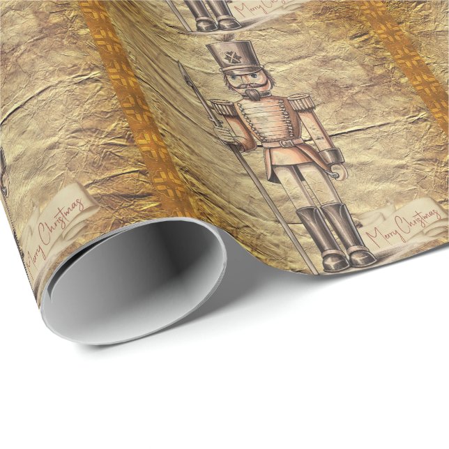 Papier Cadeau Tan Bronze Art Russe Casse-noix (Coin rond)