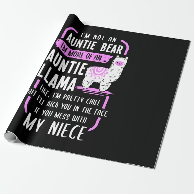 Papier Cadeau Tante Llama (Déroulé)