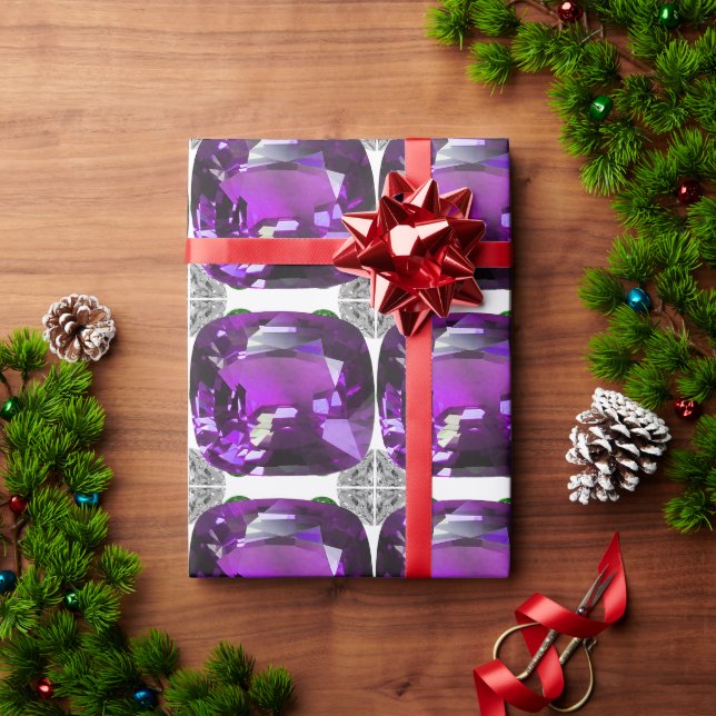 Papier Cadeau Tanzanite Gemstone Purple (Cadeau de vacances)