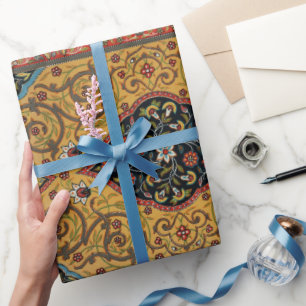 Papier Cadeau Tapis Élegant Tapisserie Perse Antique Riche
