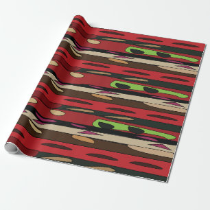 Papier Cadeau Tapis Moderne Coloré à Motif Rayé