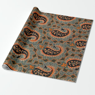 Papier Cadeau Tapis Persan Turc Oriental Ancien à Motifs Paisley